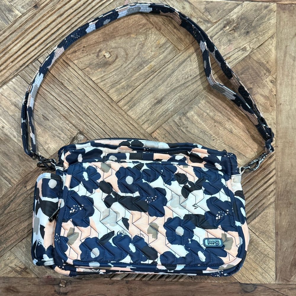 Lug Navy Floral Crossbody Bag